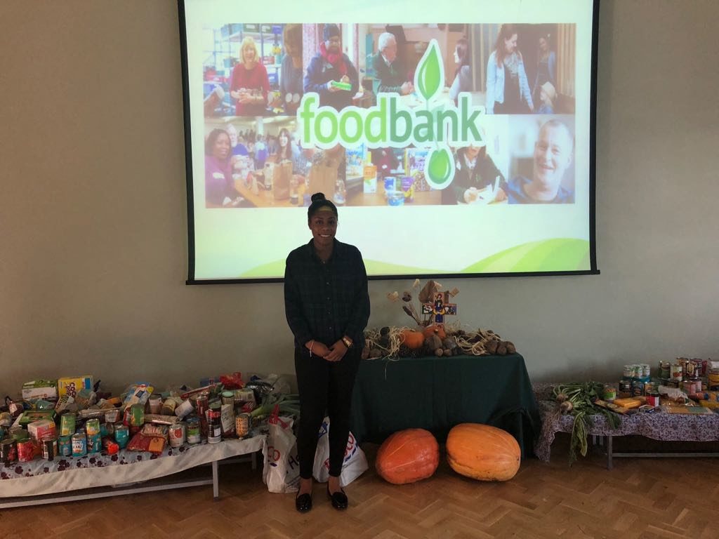 Foodbank Manager attending assembly